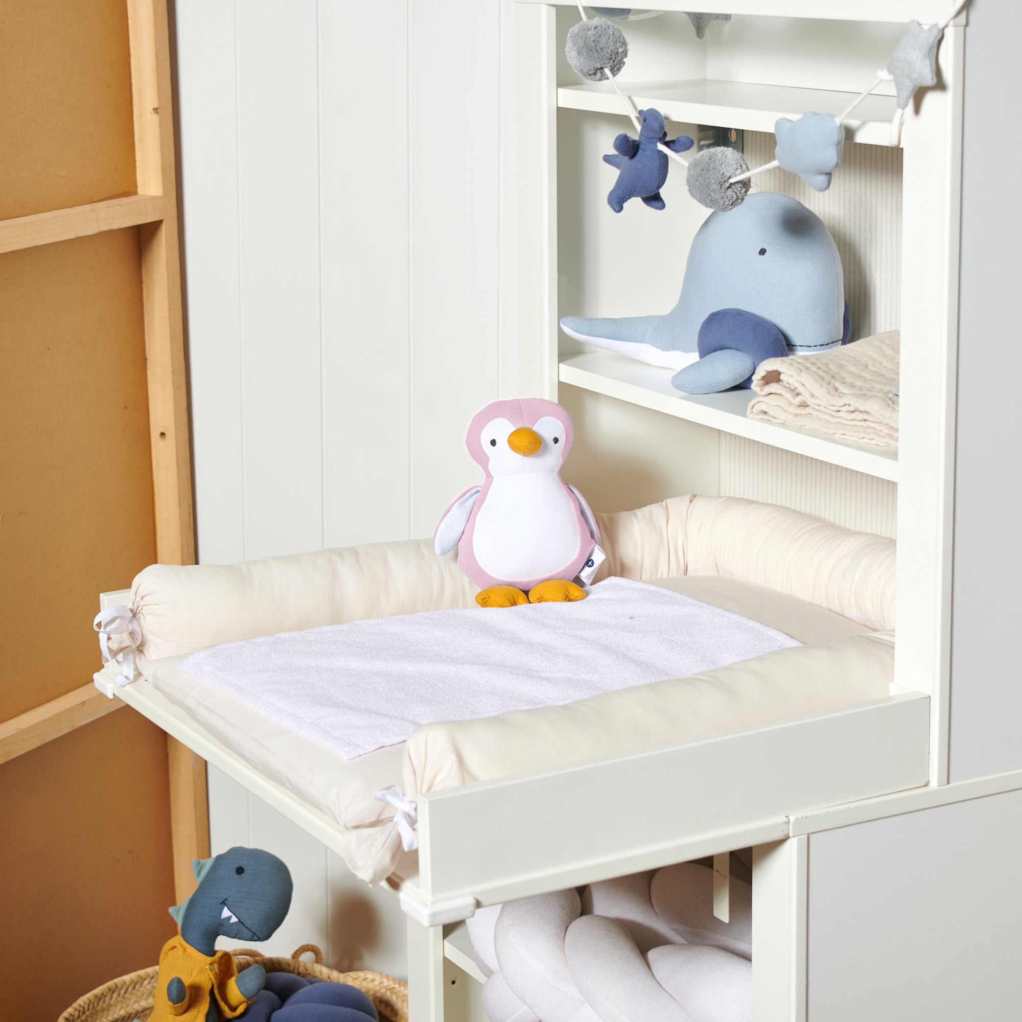 2-Baby-Spieluhr-Pinguin-Rosa-Babyspielzeug